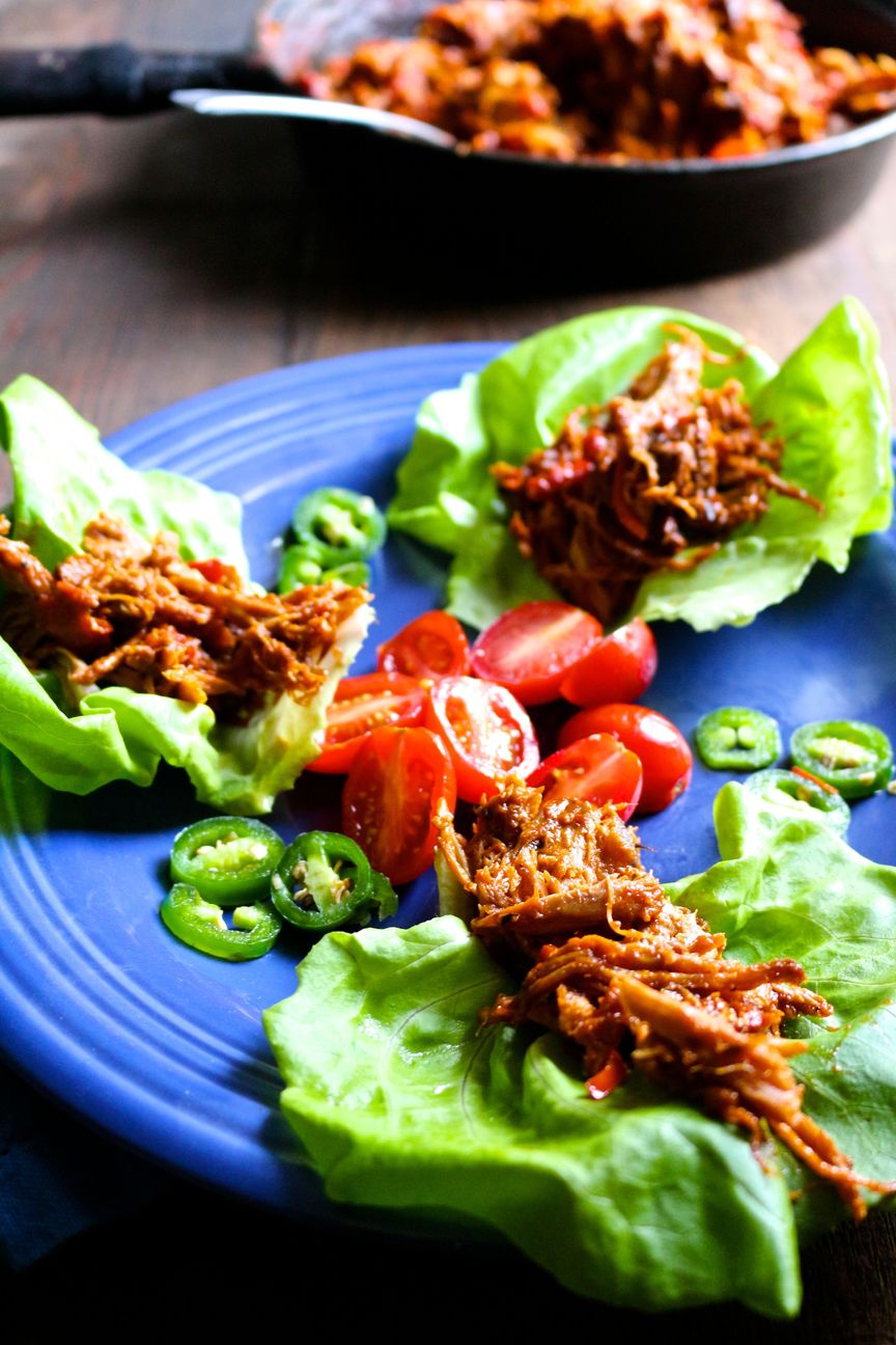 Pulled Pork Lettuce Wraps with Homemade BBQ Sauce - Naked 