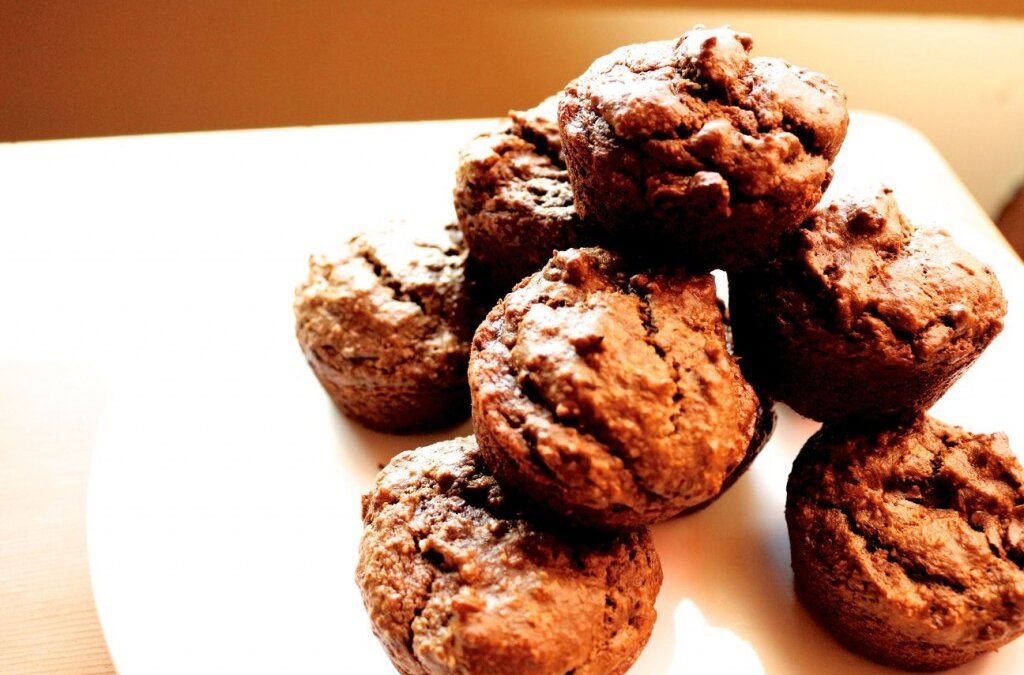 Chocolate Banana Avocado Muffins