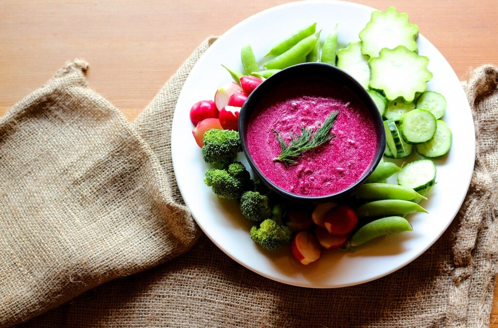 Roasted Beet, Zuchinni and Feta Dip