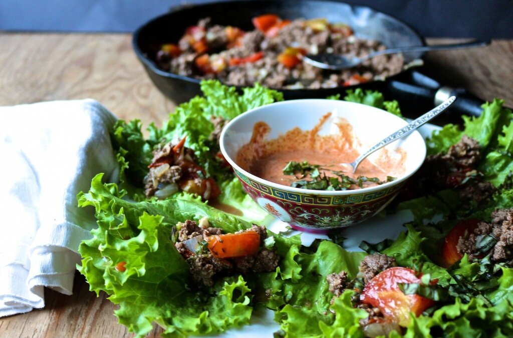 Mexi Bison Lettuce Wraps